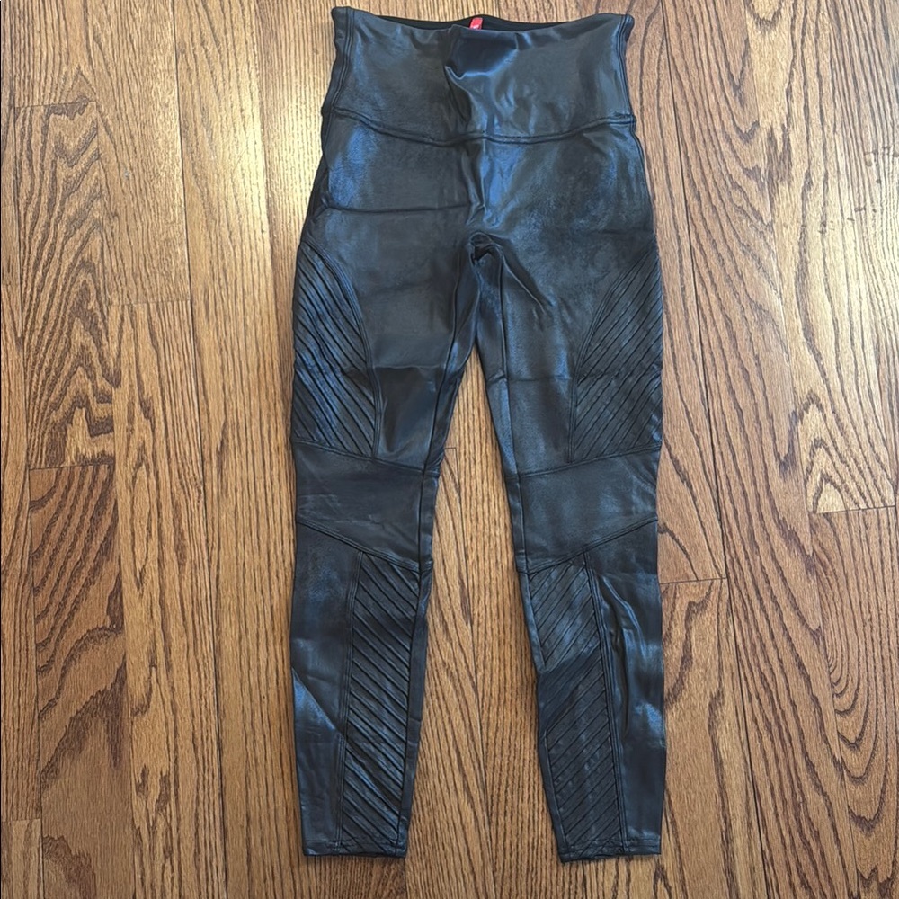 Spanx Black Faux Leather Leggings